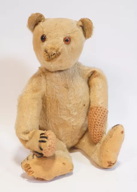 Antiker stark geliebter Steiff Teddy Bär 5-fach gegliedert Mittelnaht ca. 32 cm