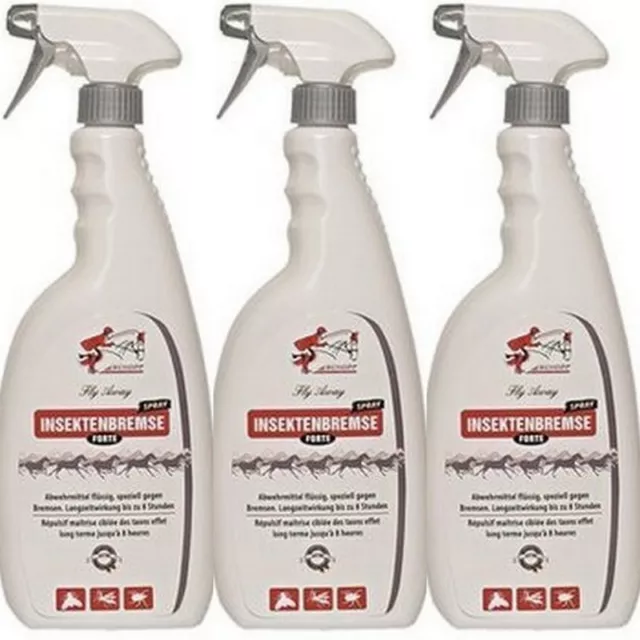 3 x Schopf IR 35/10 caballos freno de insectos 500 ml spray FORTE mosquitos garrapatas