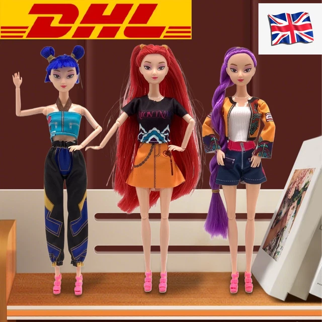 3PC Kpop Devil Hunters Moveable Joint Dolls – Anime Action Figures For Kids
