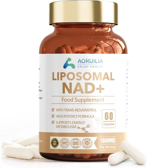 393) LIPOSOMAL NAD+ Supplement 1600MG with TransResveratrol 600mg 60
