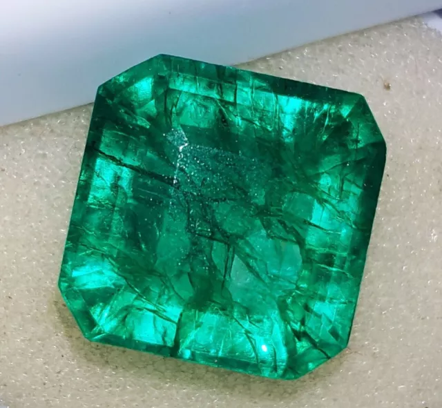 Loose Gemstone Natural Emerald Square Shape 10.05 Ct Certified With Free Gift