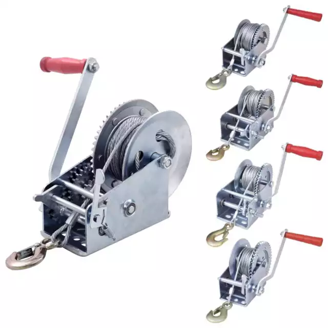 Hand Winch Business Industrial Hoist Lift Winch Puller Multi Models vidaXL