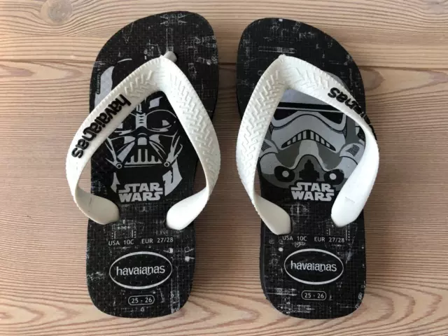 ⭐ havaianas Badelatschen Badeschuhe Pantoletten Kinder STAR WARS Gr.25/26 ⭐