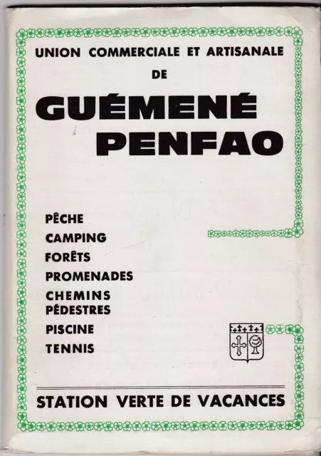 Grande Carte Depliante   Guemene Penfao  Annees 70    Bretagne