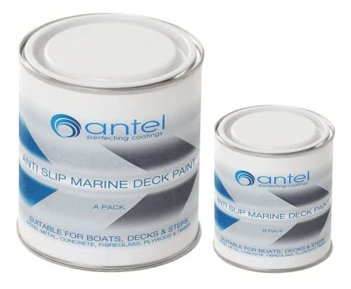 Antel rutschfeste Marine Deckfarbe - 1 Liter - rutschfestes Epoxid geeignet für Boote, Antel rutschfeste Marine Deckfarbe - 1 Liter - rutschfestes Epoxid geeignet für Boote,