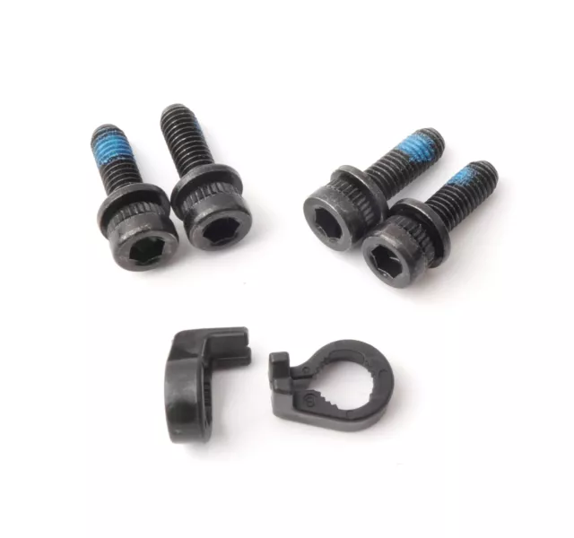 4x Originale Shimano Pinza Freno Viti Fissaggio + 2x Anello di Sicurezza - Nuovo