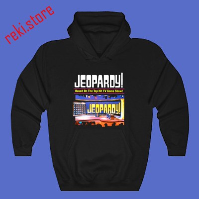 Jeopardy Video Game Game Show Logo Men's Black Hoodie Sweatshirt Size S-3XL
