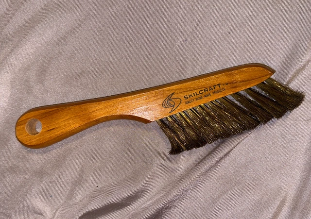 Skilcraft Vintage Brush Wood Handle Shoe - Clothing - Lint - Brush brass