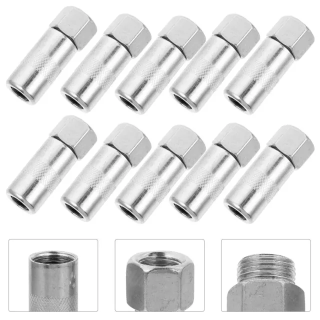 10 Pcs Grease Gun Tip Steel Auto Car Accessories Automobile Kit