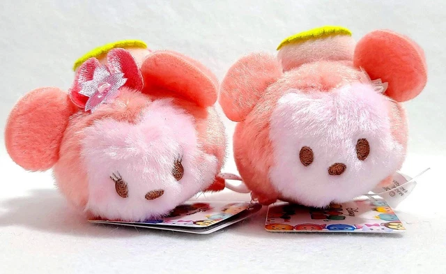2023 Japan Tokyo Disney Store Tsum Tsum Mickey & Minnie Mouse Plush Sakura Pink
