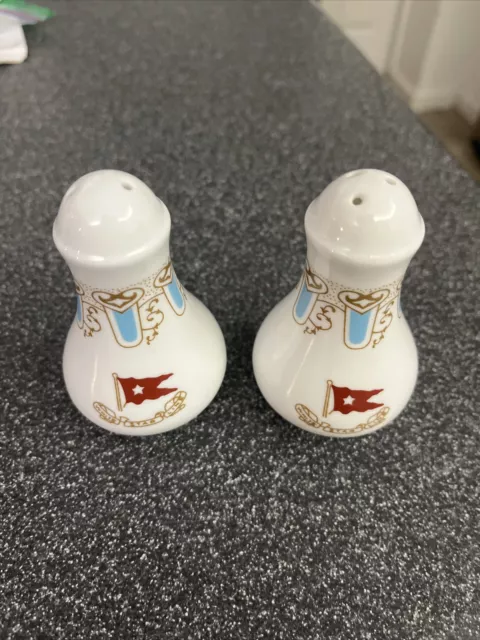 VTG Titanic (1st Class, Aqua) salt and pepper shaker. GORGEOUS!!!!!