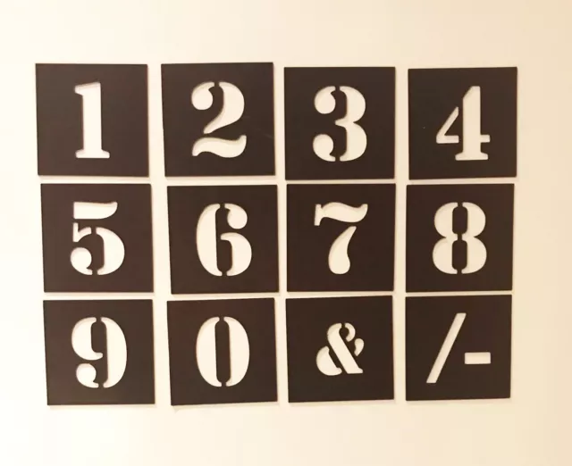 MAGNETIC Number Stencil Individual   40mm up to 200mm - Free Post