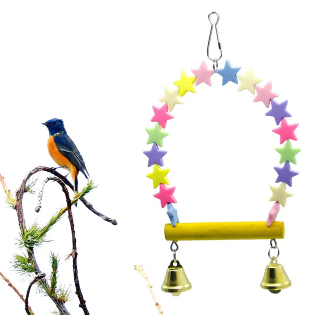 Natürliche Holz Papageien Schaukel Spielzeug Vögel Barsch Hanging Swings Cage