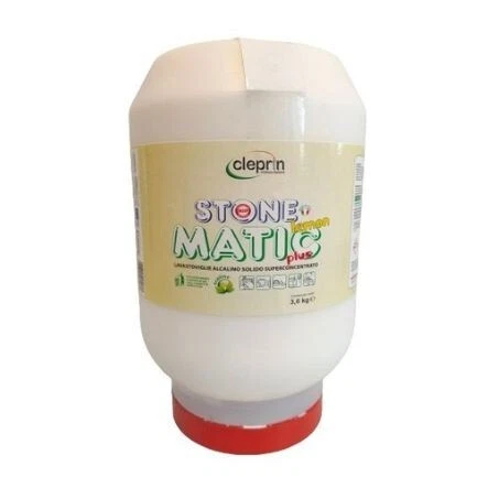 Detergente Solido per Lavastoviglie Cleprin Stone Matic Plus Lemon Kg.3,6x4