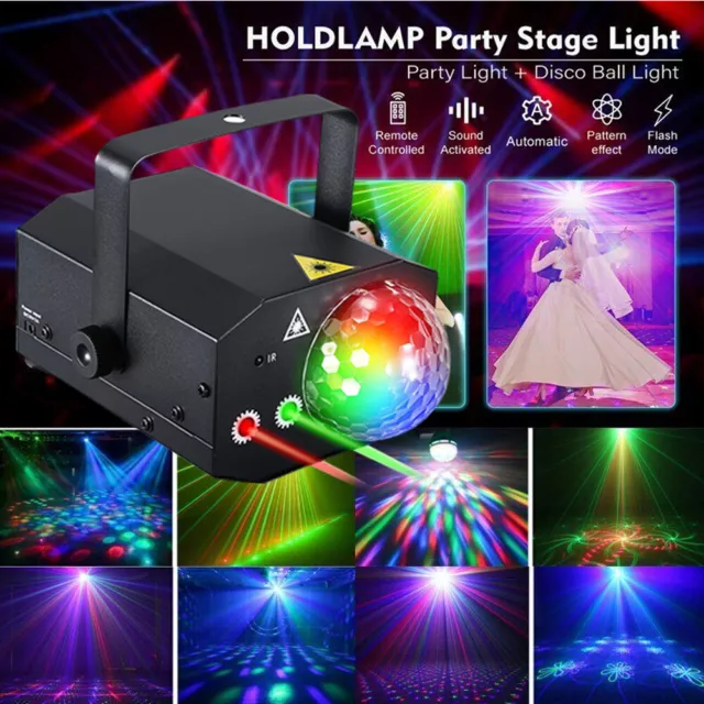 LED Laser Stage Lighting 1024 pattern Projector RGB DJ Party Disco Light Lamp