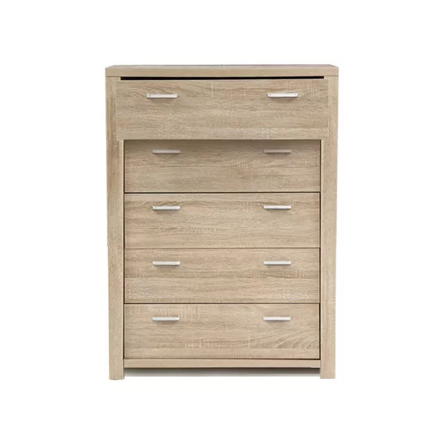 Artiss 5 Chest of Drawers Dresser Tallboy Storage Cabinet Bedroom Pine MAXI 3