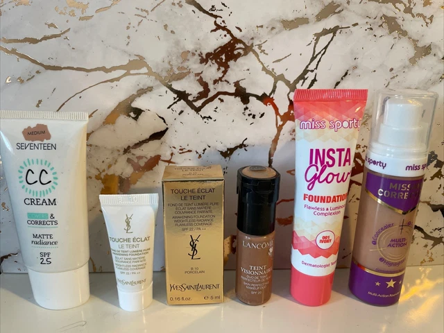 Beauty Makeup Foundation Bundle YSL Touché Eclat Lancôme Seventeen Miss Sporty