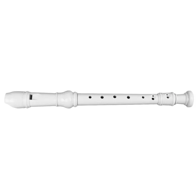 (Blanco) Grabadora portátil de 8 orificios Grabadora de flautas de descenso Clarinete ABS GFL