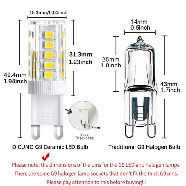2/5/10x G9 LED LIGHT BULBS Cool Warm White 3W CAPSULE REPLACE HALOGEN LAMP BULB 2