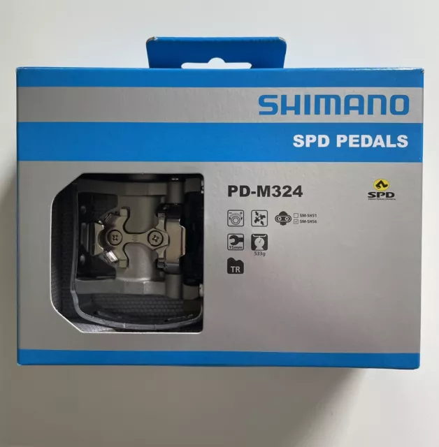 Shimano Fahrrad Pedale PD-M324 MTB/Trekking SPD (Paar)