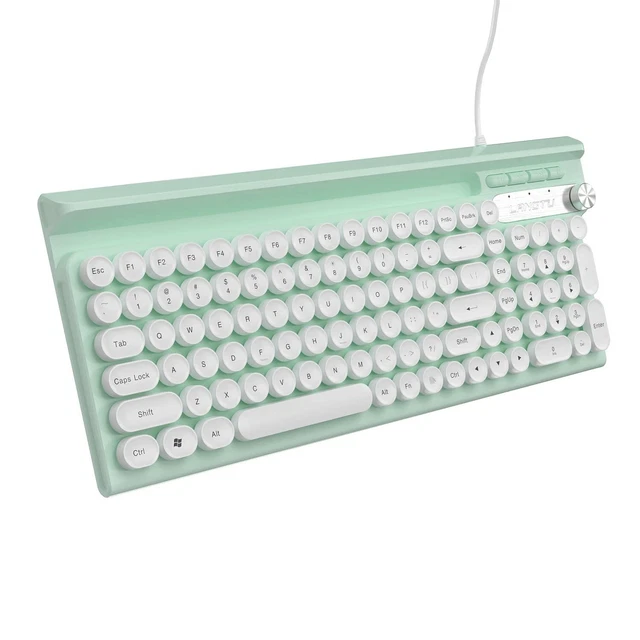 Wired Keyboard, Cute Keyboard Esay to Type, Compact Full Size 102 Keys