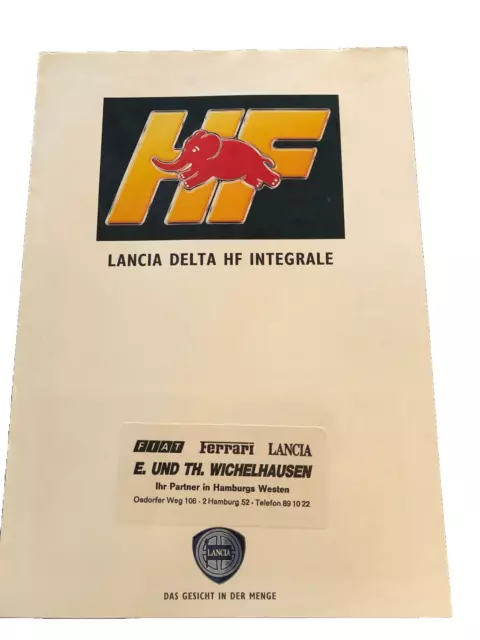 Prospekt Brochure Lancia Delta HF Integrale Evo v. 09/1991, 6 S.