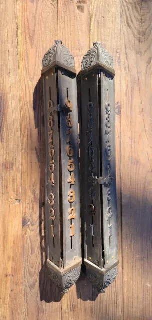 Antique Late 19th Century New York Elevator Floor Indicators Howard Iron Works