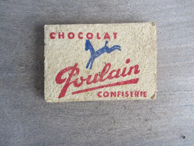 Ancienne mini éponge publicitaire Chocolat Confiserie POULAIN