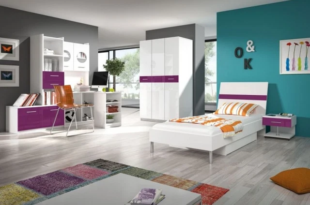 Armario Armarios Armario Alto Brillo Armarios Habitación Infantil Púrpura Nuevo