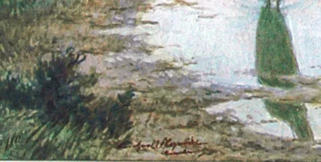 Karl Ewald Olszewski (1884-1965): Fischreiher am Schilfufer, Ölgemälde,70x100 cm 2