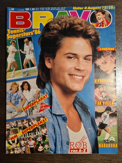 BRAVO 30/1986 Heft Komplett - Madonna, Van Halen, Modern Talking, Falco - Top!