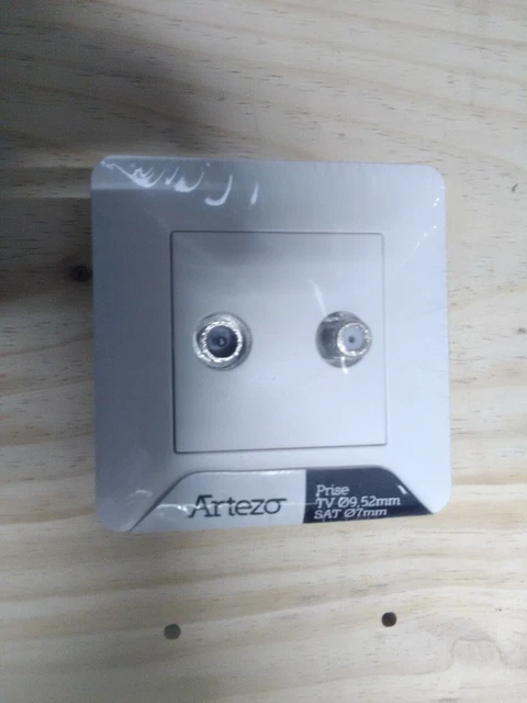 Prise Murale TV/FM Axitronic – Avec Boîtier Saillie, Sortie TV Et VR, Pour Installation Facile