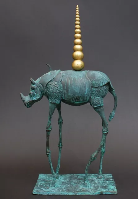 Bronzefigur Dali's Nashorn - "Cosmic Rhino" by Ruchos