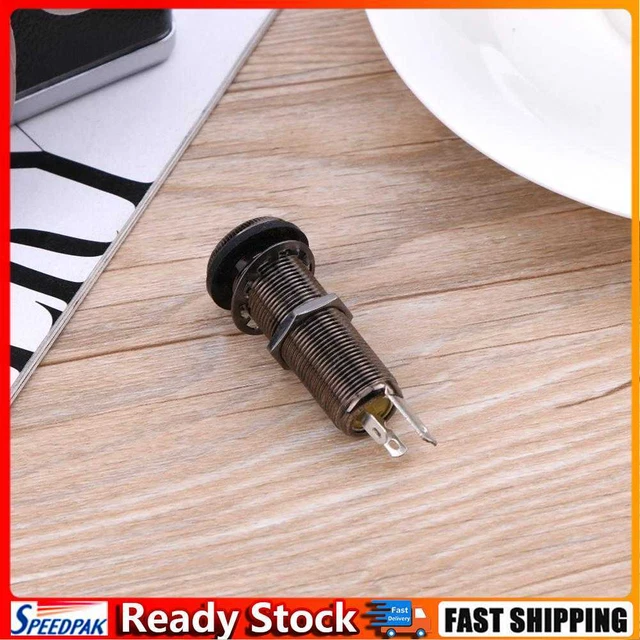 Prise de sortie Jack Long fileté sortie stéréo de cuivre brun 1pcs pour guitare
