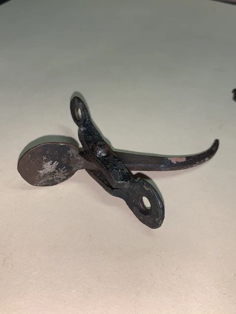 Antique Victorian Hand Forged Iron Door Thumb Latch