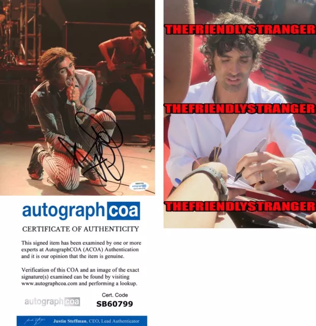 Tyson Ritter signed 8x10 Photo PROOF a Sexy SINGER All American Rejects ACOA COA