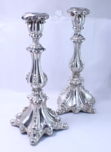 Pair of Russian 84 Silver Late 18th / Early 19th Century Style Candle Holders