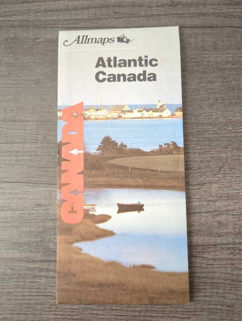 ATLANTIC & CANADA Map by Allmaps 1987 Edition $14.95 - PicClick