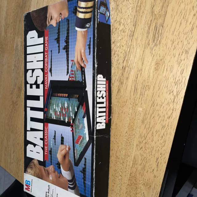 Vintage 1990 BATTLESHIP Classic Board Game Milton Bradley MB Naval Combat Game