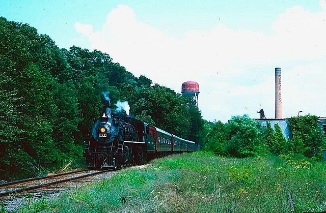 Original Kodachrome Slide Nysw Steam 2-8-2 #142 Whippany, Nj July 30, 1994