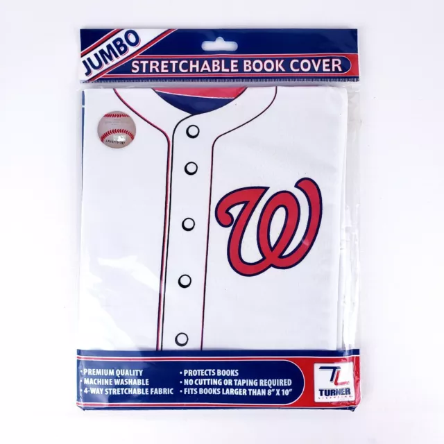 Jumbo Stretchable Protective Book Cover MLB Washington Nationals