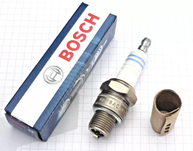 BOSCH W8AC Zündkerze 0,5mm spark plug NEU OVP für fast alle 50cc Mofa