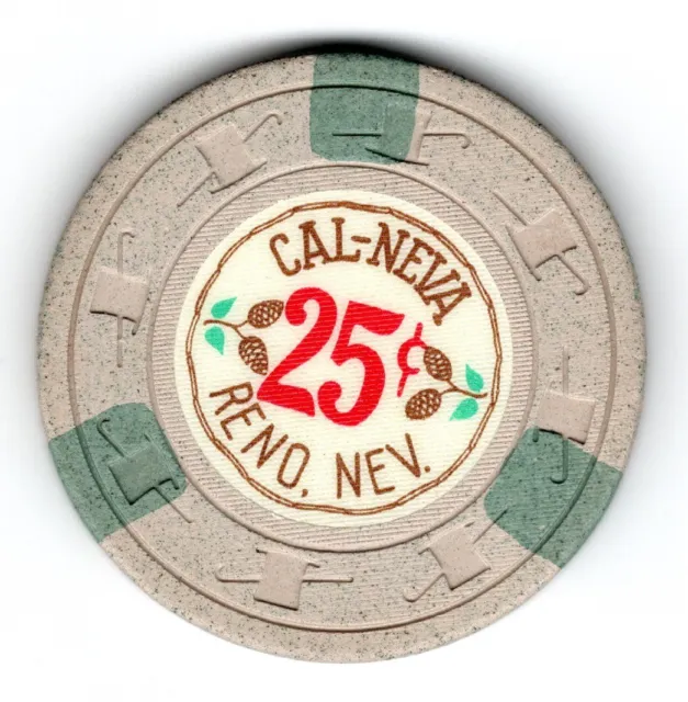 Cal-Neva 25¢ Casino chip, Reno Nev