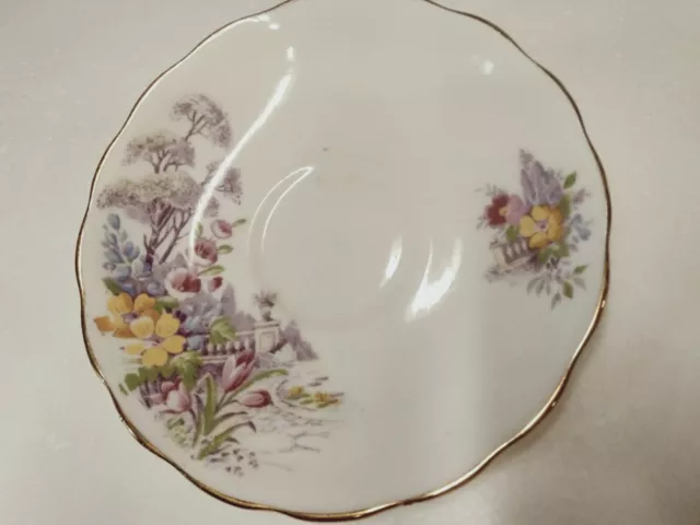 colclough Saucer only bone china Floral design multicoloured collectable saucer