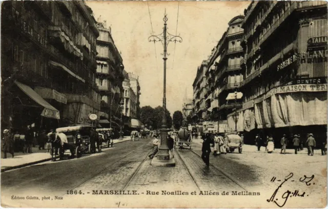 CPA MARSEILLE Rue Noailles et Allees de Meillans (66855)