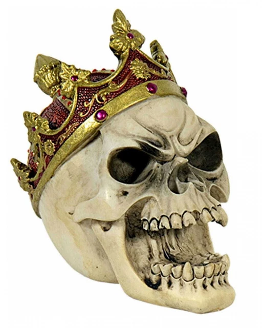 Totenkopf mit Krone 10cm als Deko-Artikel