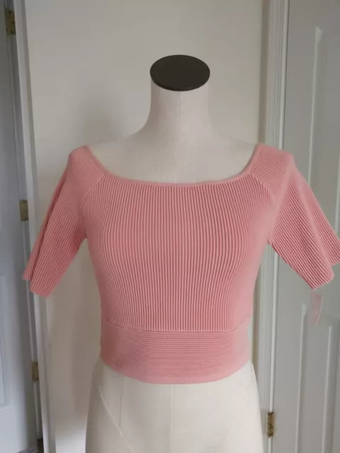 Endless Rose Coral Color Knitted crop top size M