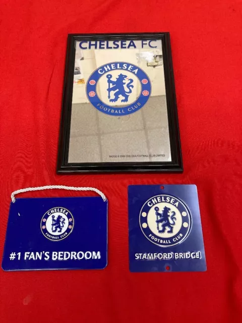 Chelsea Fc Themed Merchandise/Memorabilia Mirror and Plaques CG B72