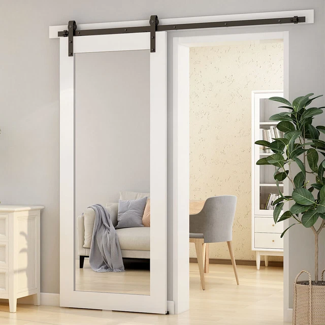 4-20FT Sliding Barn Door Hardware Closet Track Kit for Single/Double/Bypass Door 6