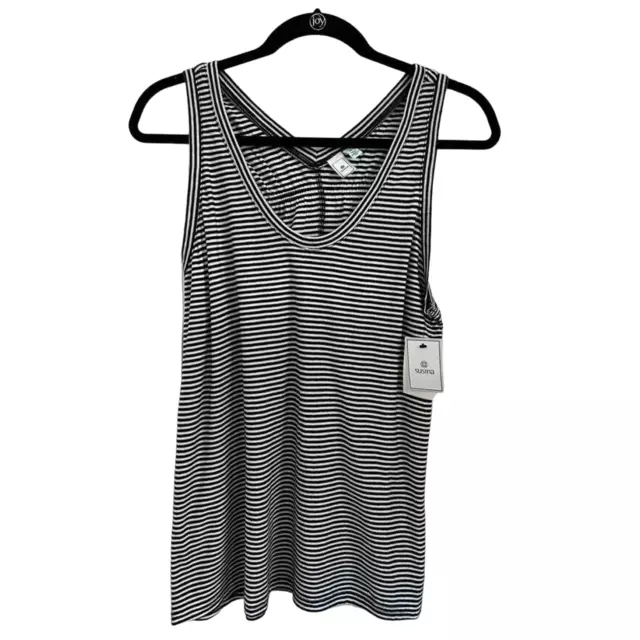 NWT Women's Size M Classic Striped Scoop Neck Tank Top by Susina